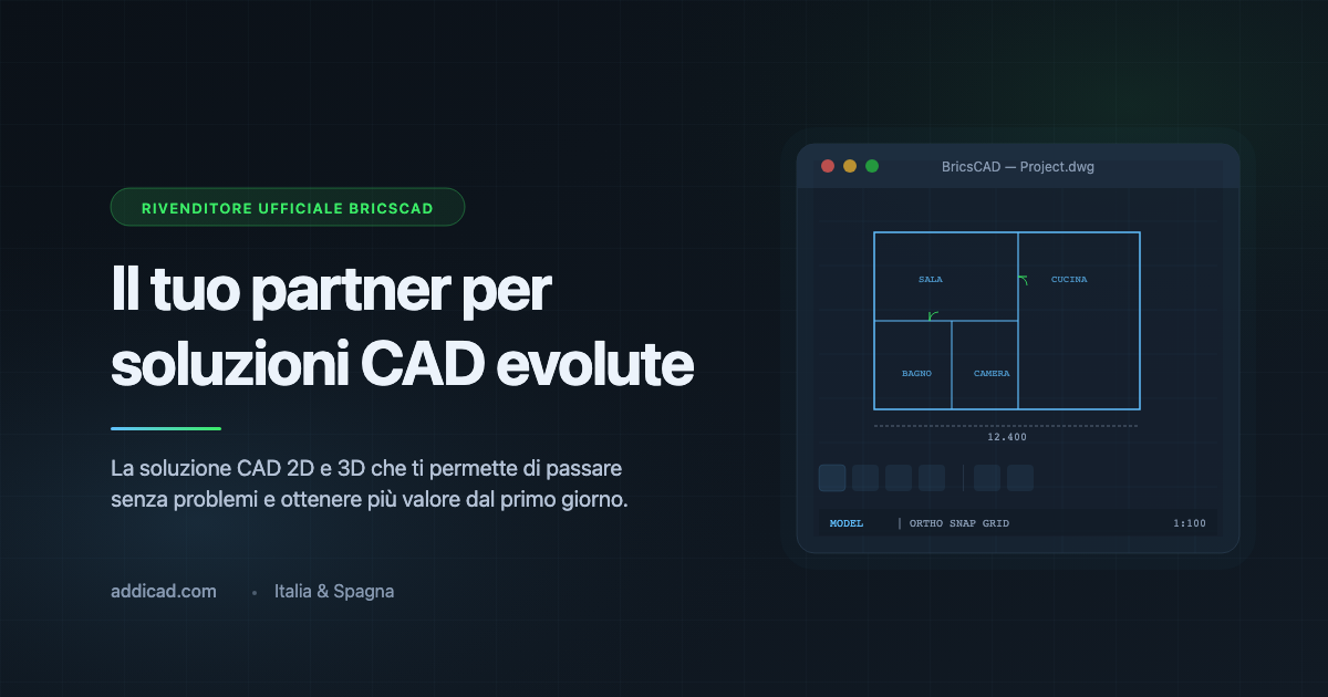 AddiCAD — BricsCAD ufficiale. CAD professionale con licenza perpetua